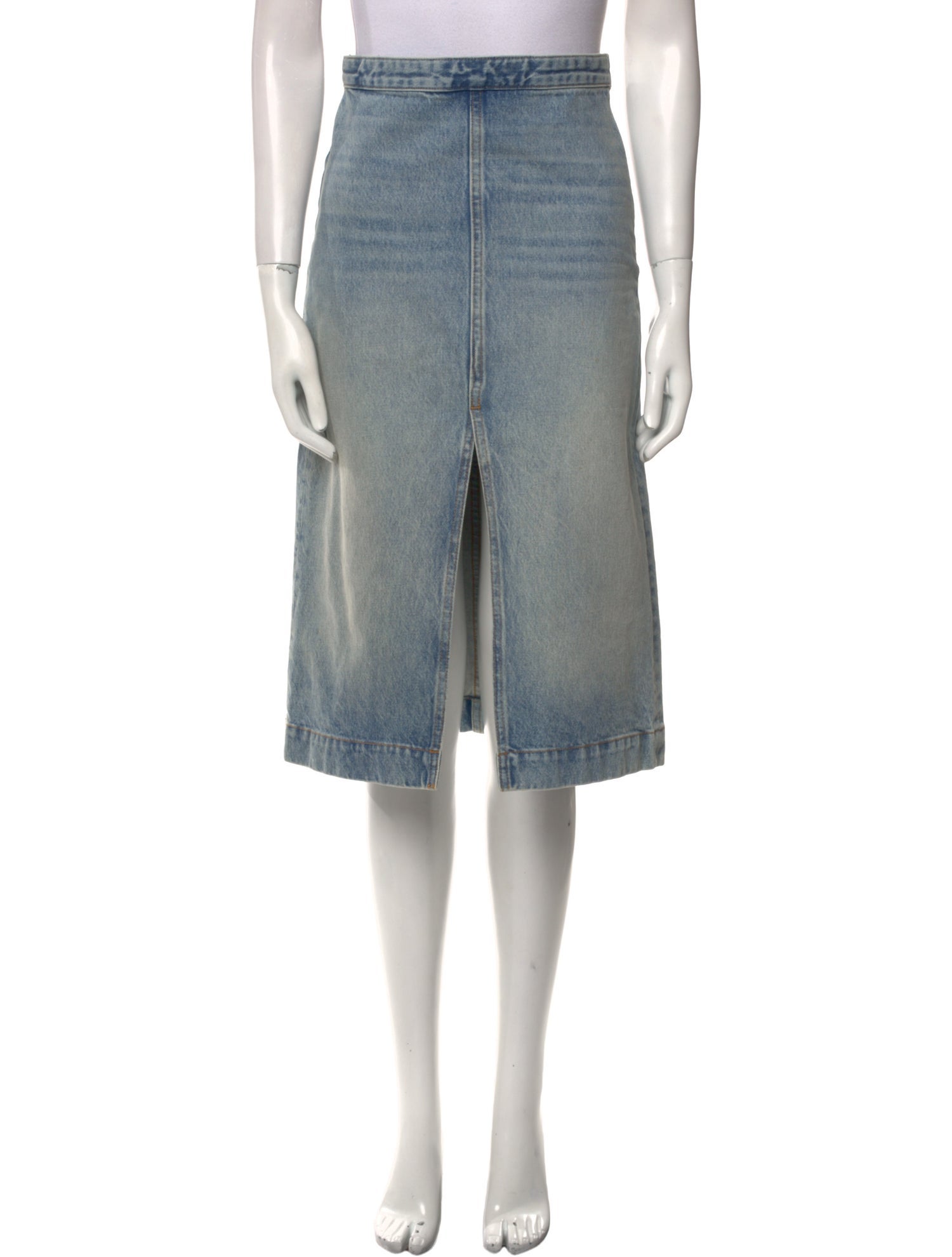 Khaite Embroidered Accent Knee-Length Skirt