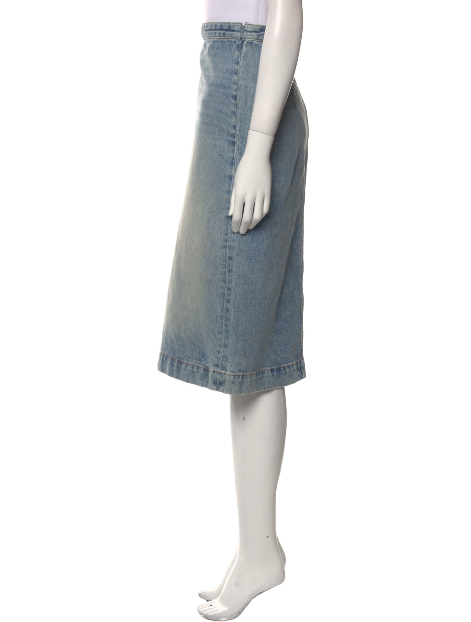 Khaite Embroidered Accent Knee-Length Skirt