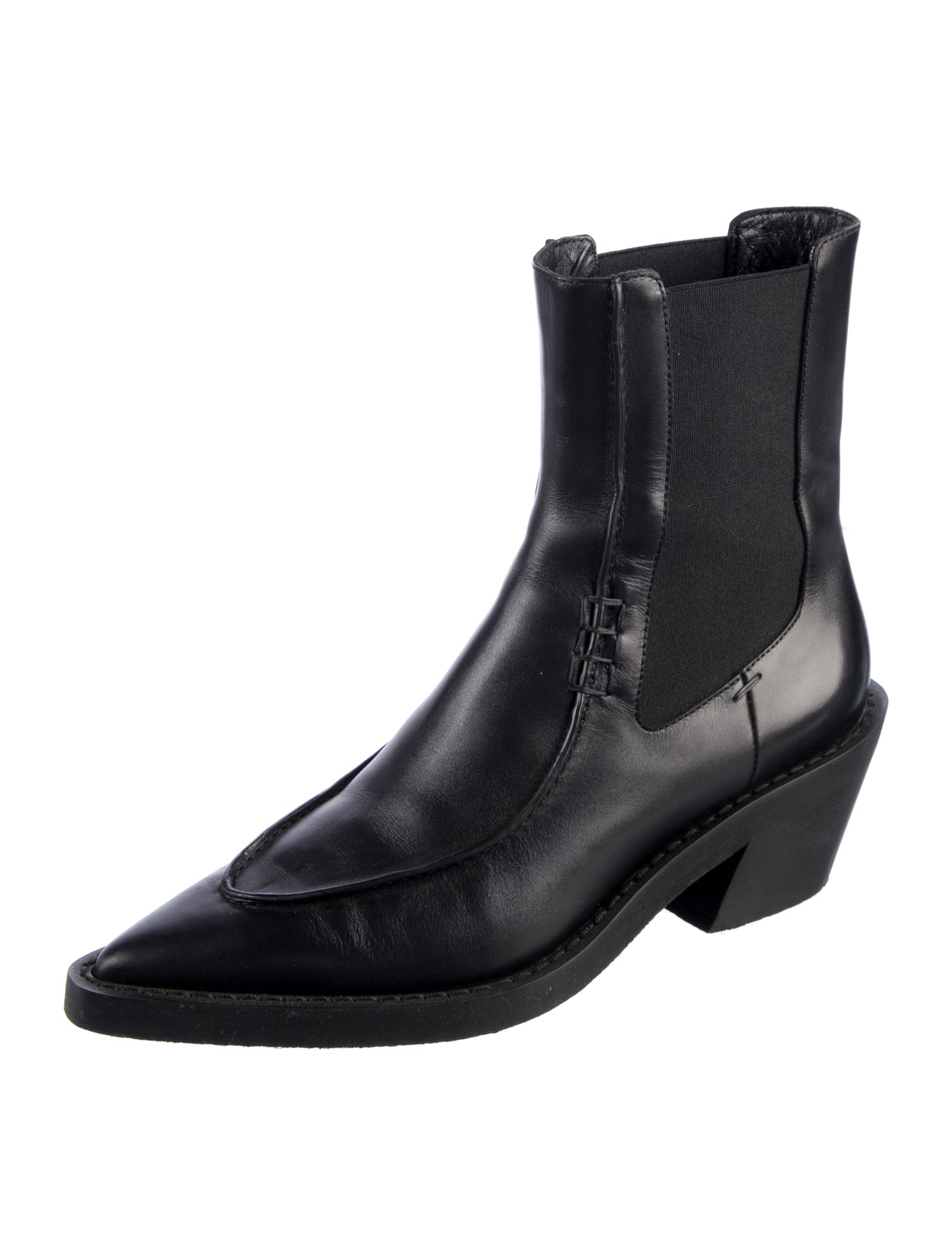 Khaite Leather Chelsea Boots