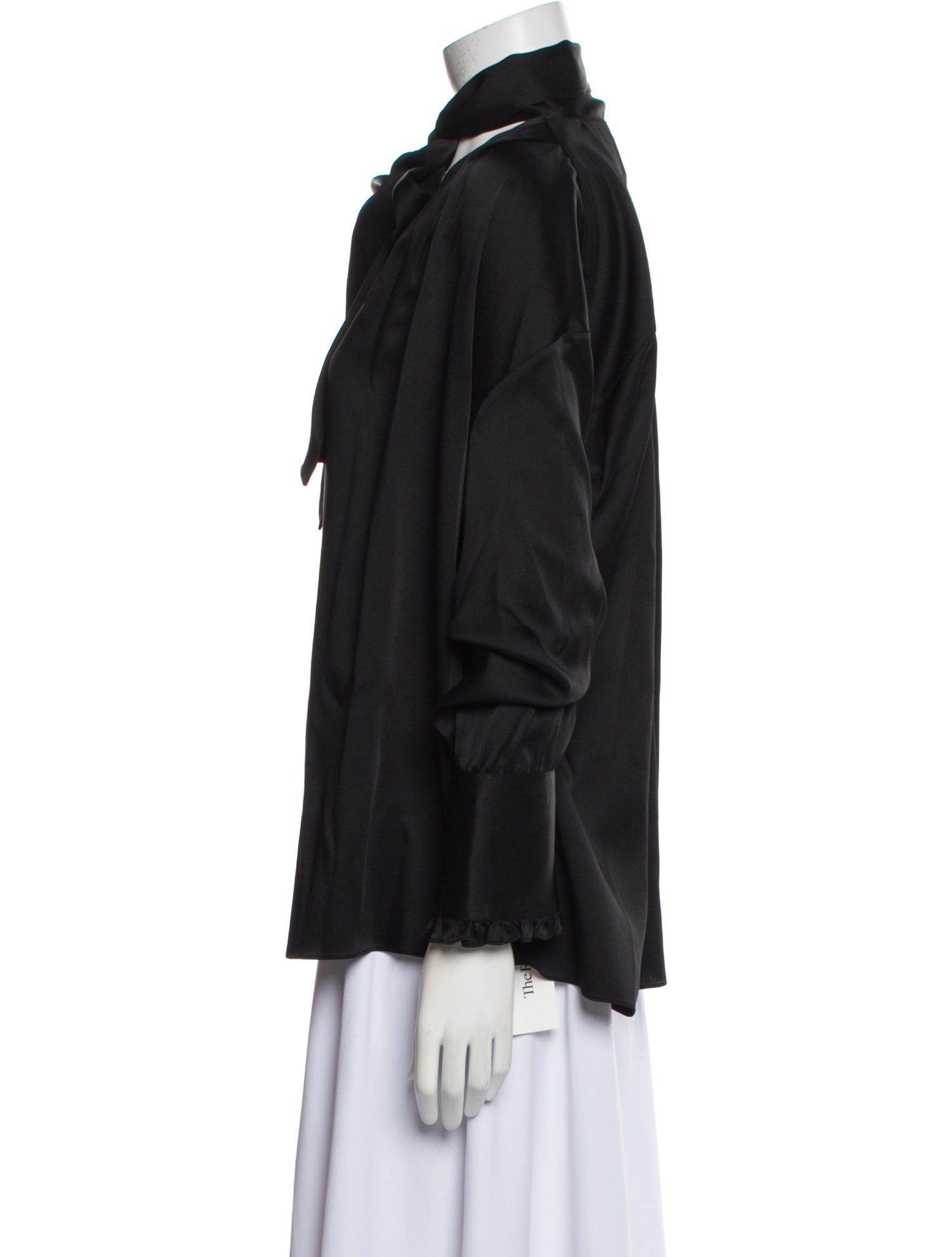 Khaite Silk Mock Neck Blouse