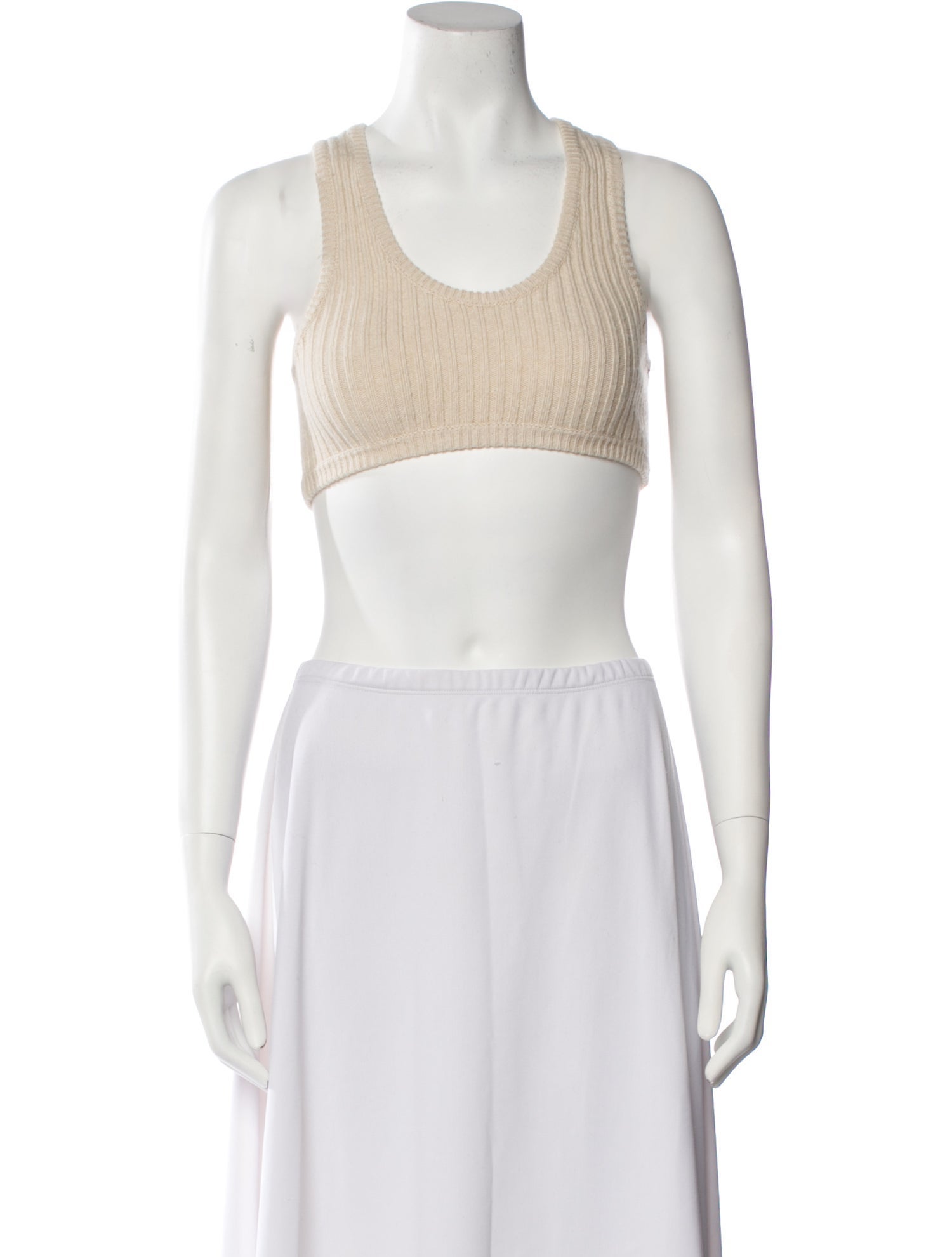 Khaite Scoop Neck Sleeveless Crop Top