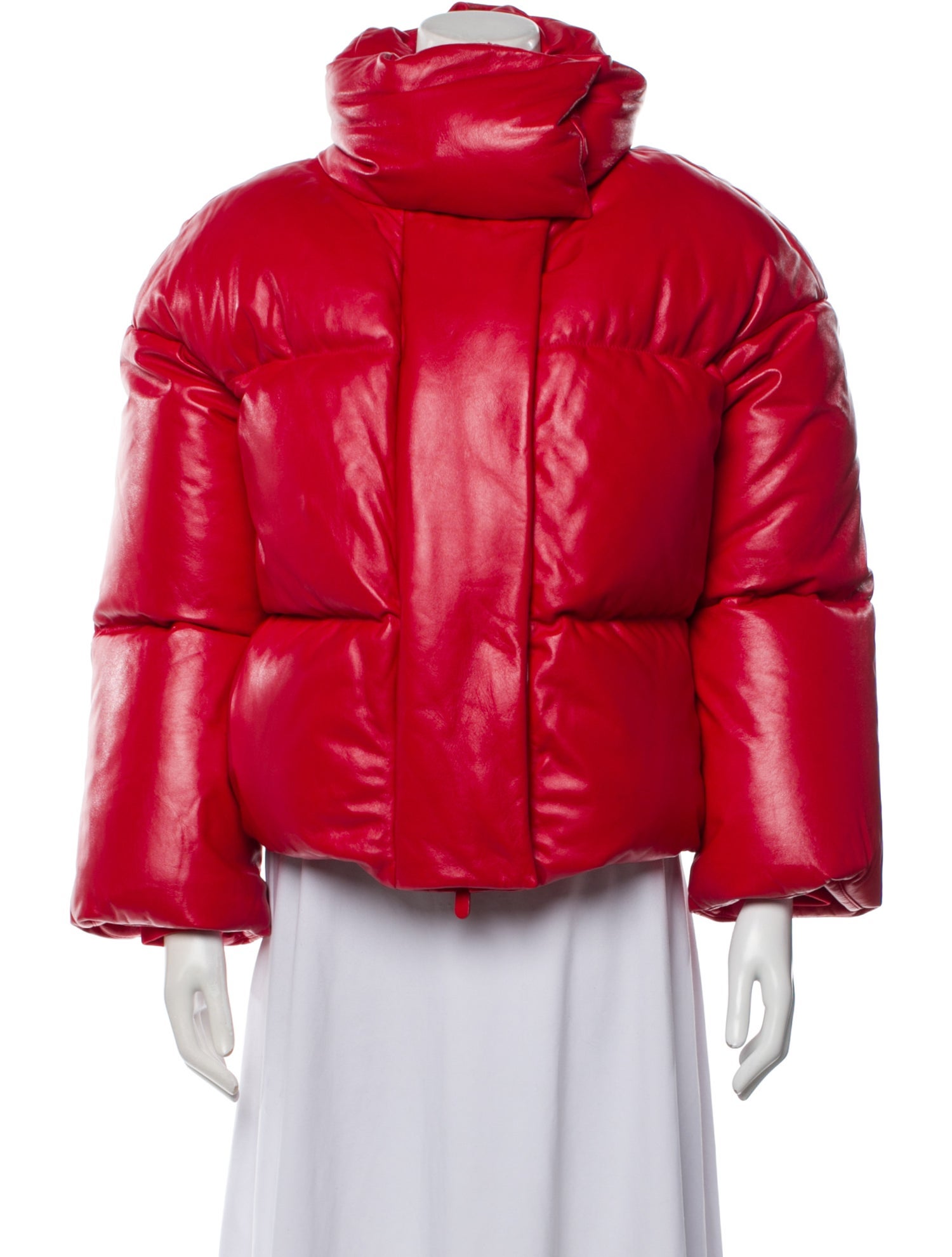 Khaite Lamb Leather Down Jacket