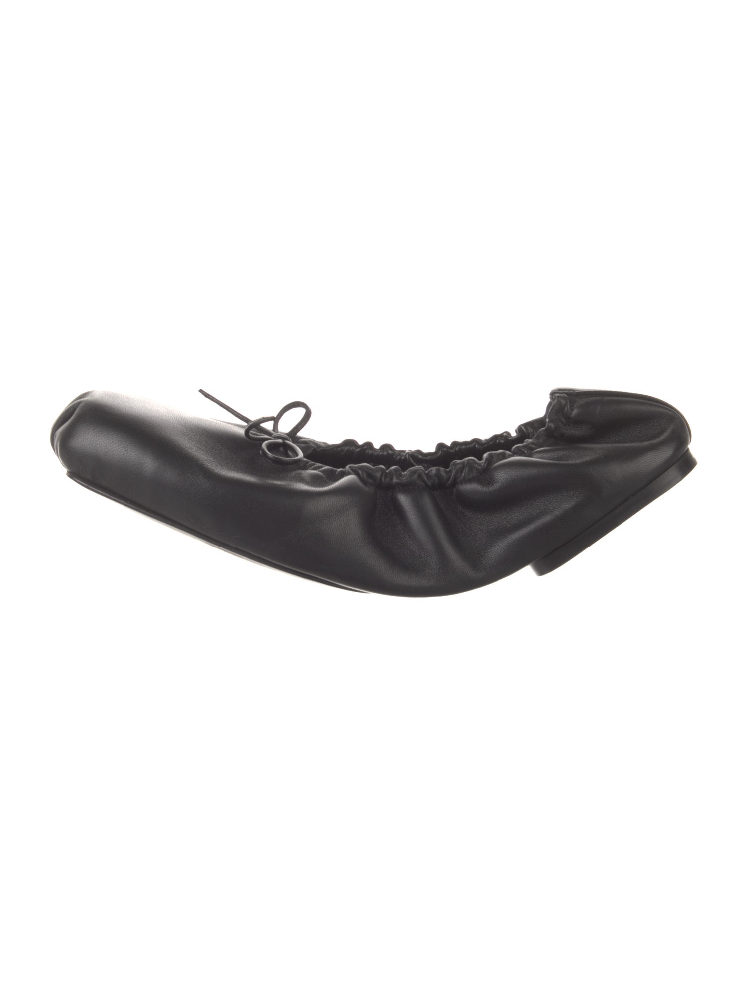 Khaite Leather Bow Accents Ballet Flats