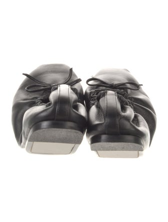Khaite Leather Bow Accents Ballet Flats