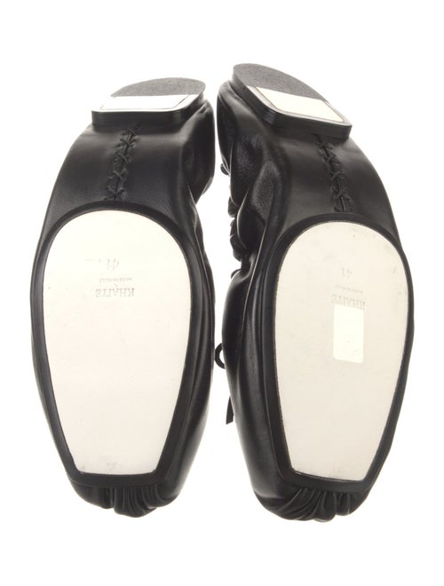 Khaite Leather Bow Accents Ballet Flats
