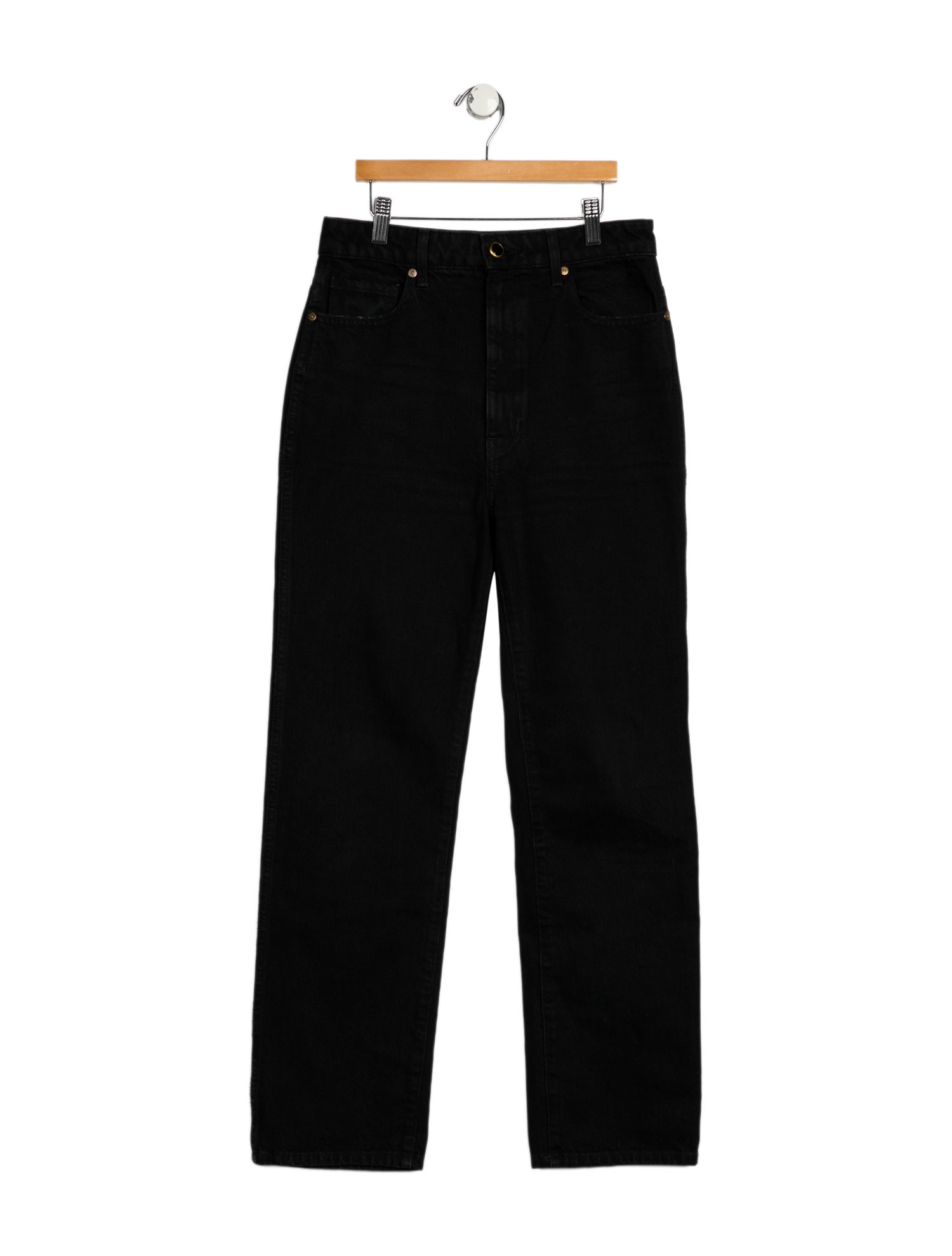 Khaite High-Rise Straight Leg Jeans