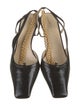 Khaite Leather Chain-Link Accents Slingback Pumps
