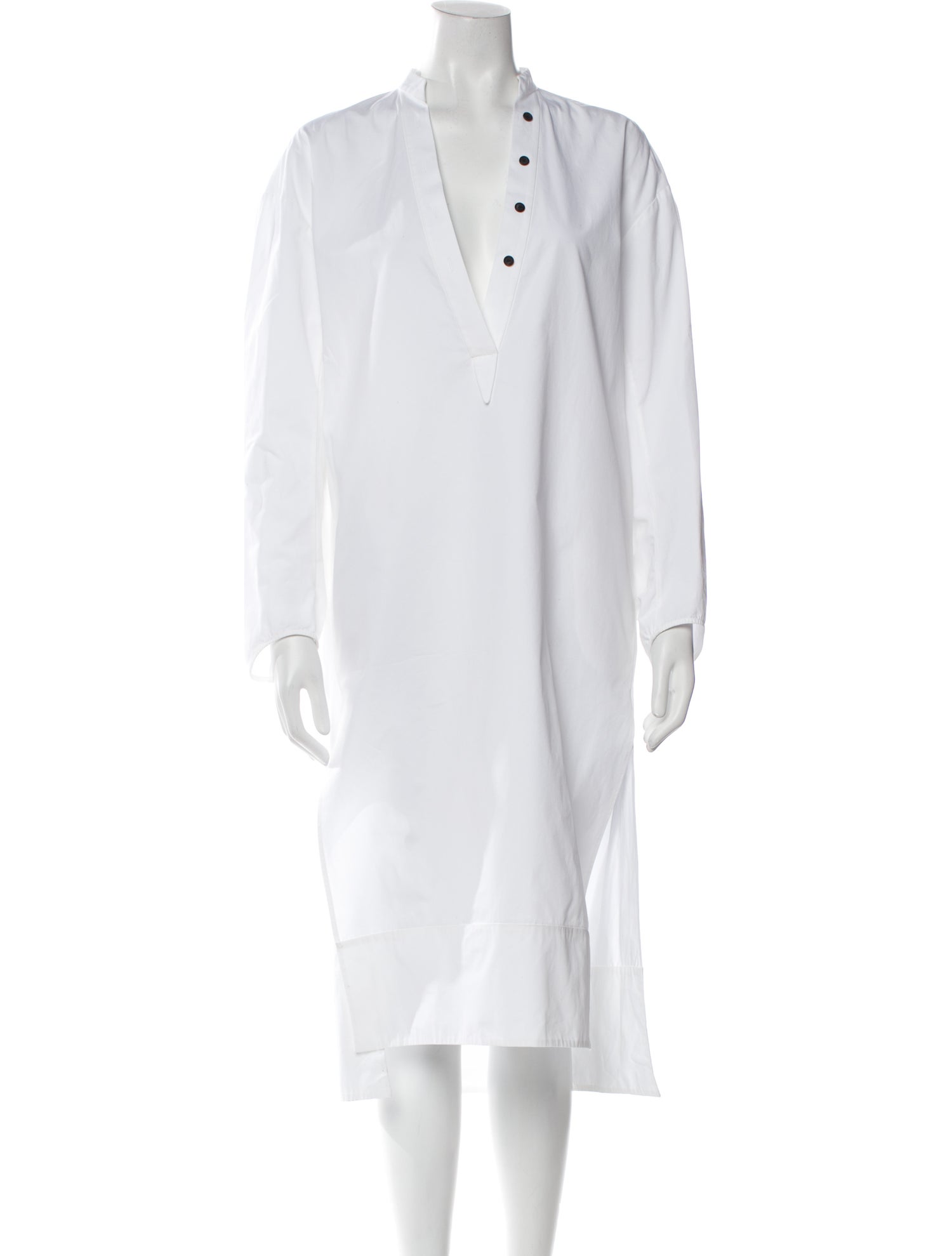 Khaite V-Neck Midi Length Dress