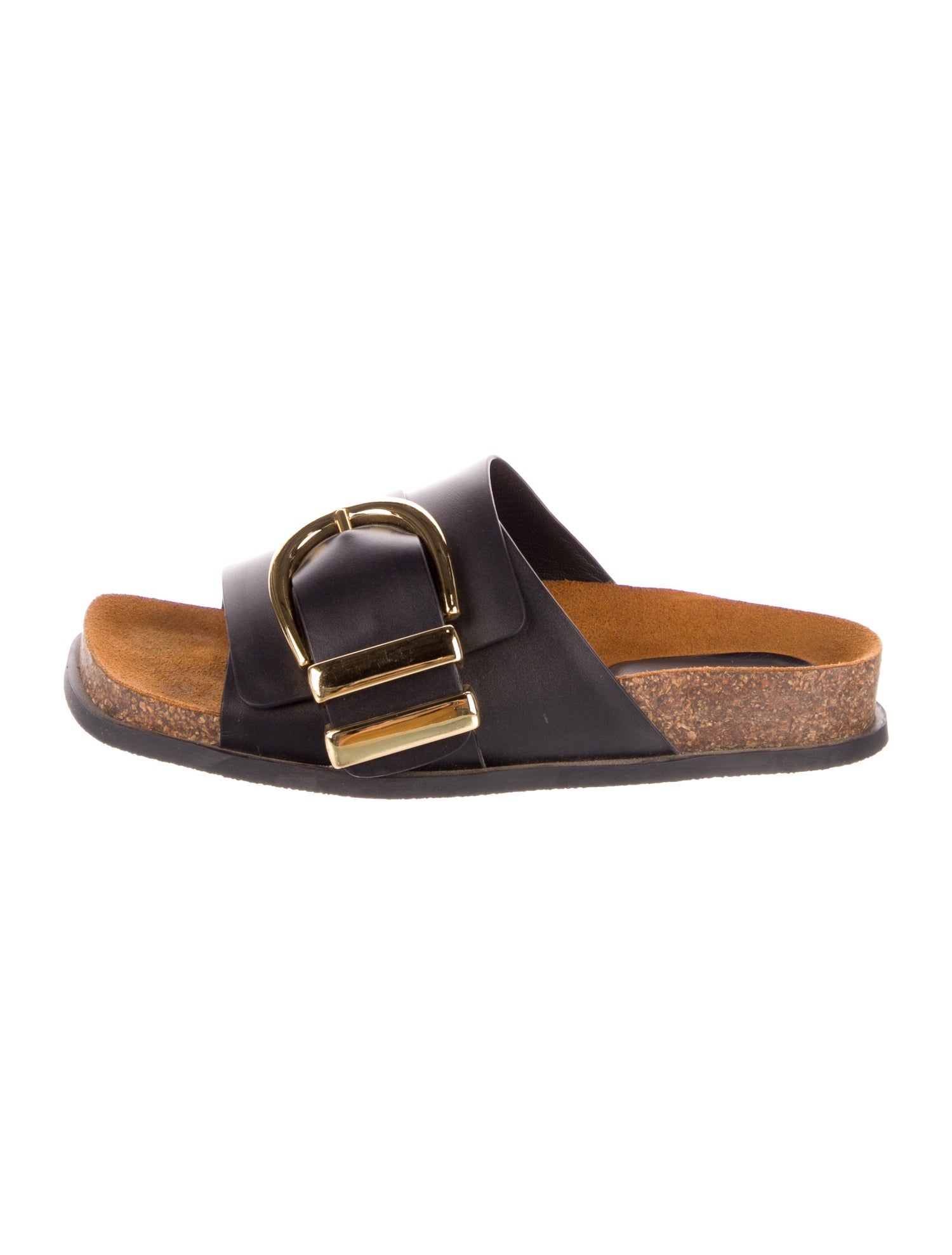 Khaite Leather Slides