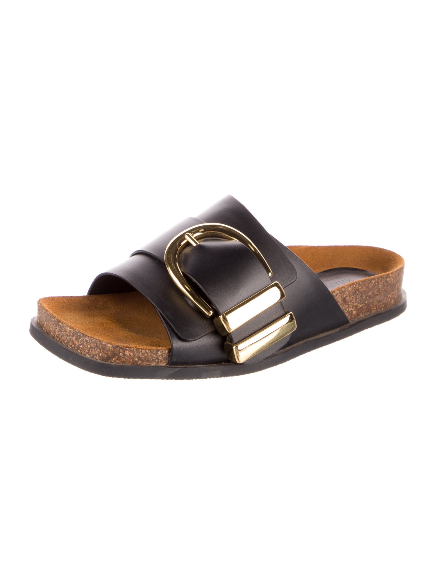 Khaite Leather Slides
