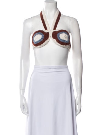 Khaite Cashmere Halterneck Crop Top