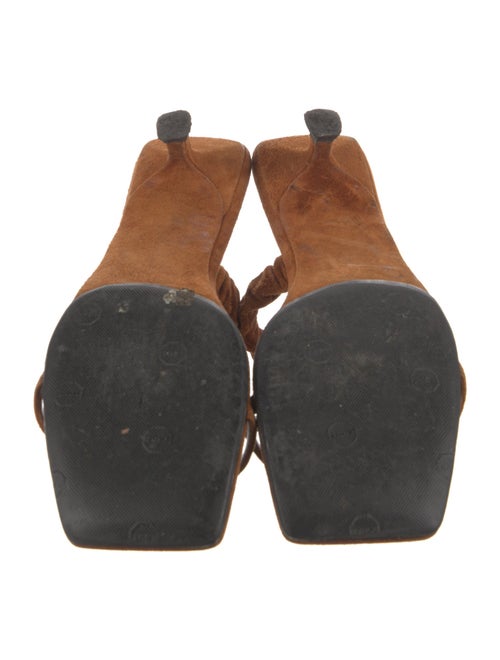 Khaite Suede Pleated Accents Slides