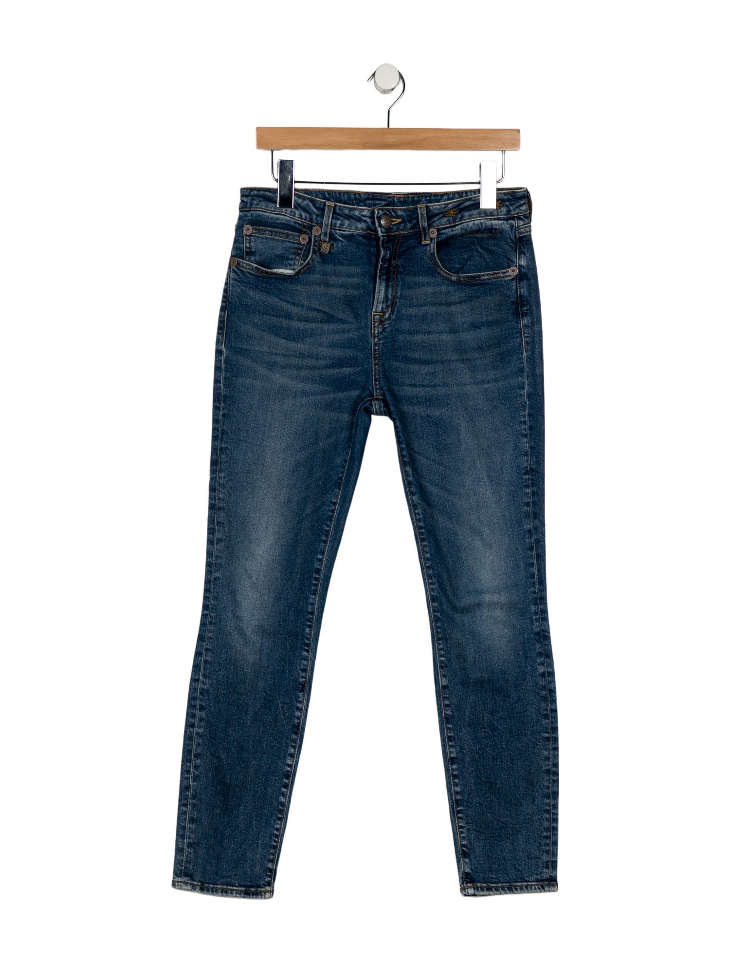 R13 Mid-Rise Straight Leg Jeans