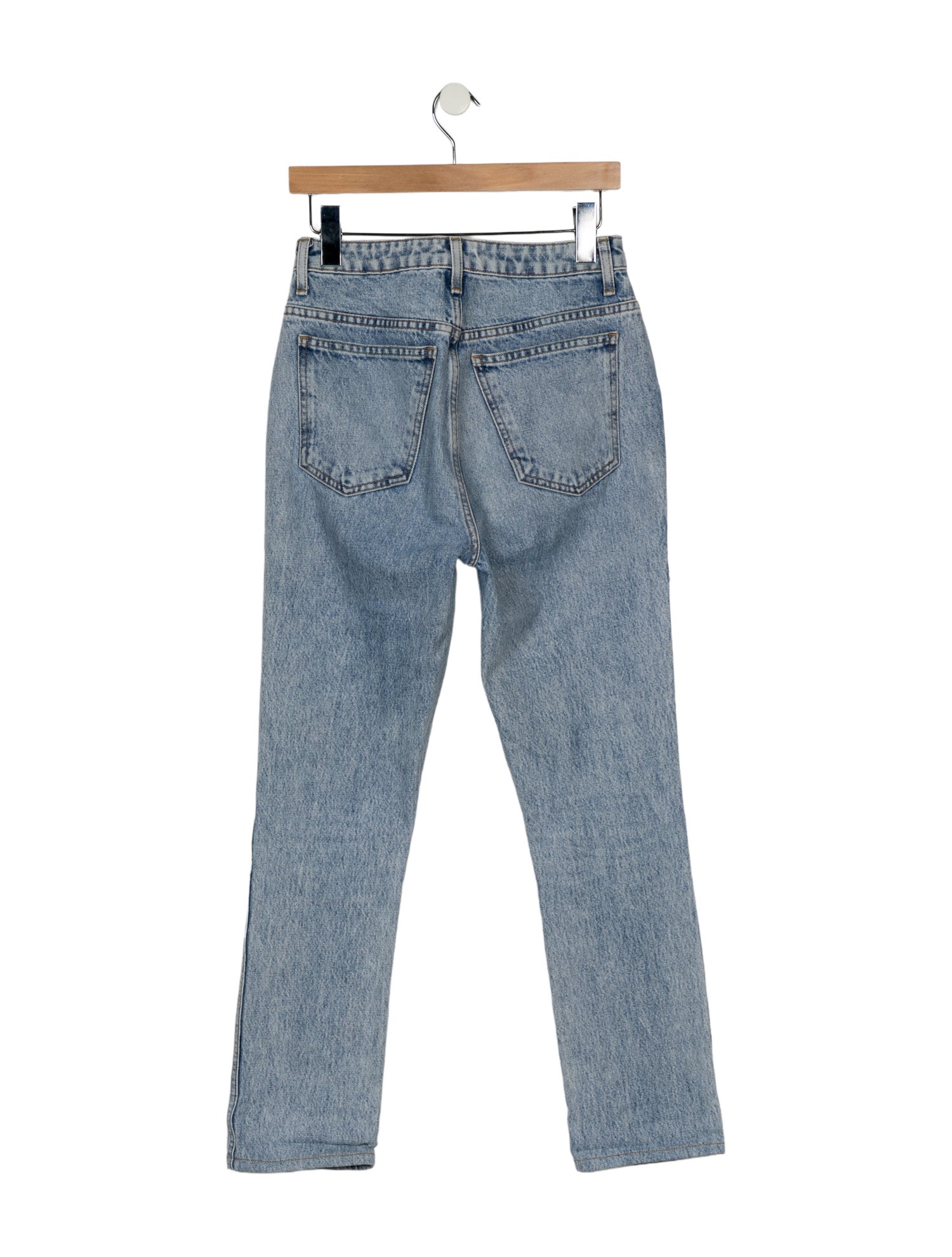Khaite High-Rise Straight Leg Jeans