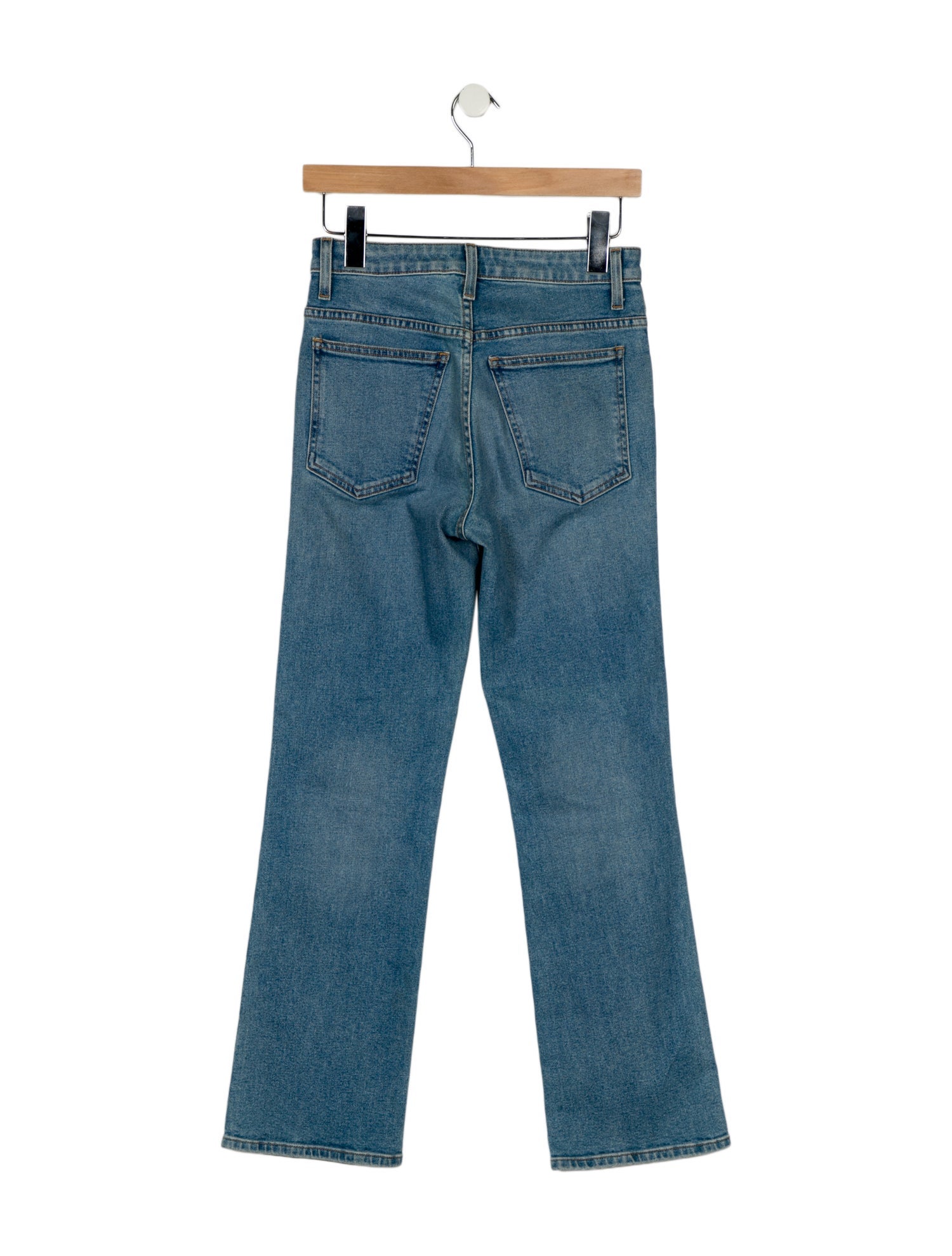 Khaite Mid-Rise Straight Leg Jeans