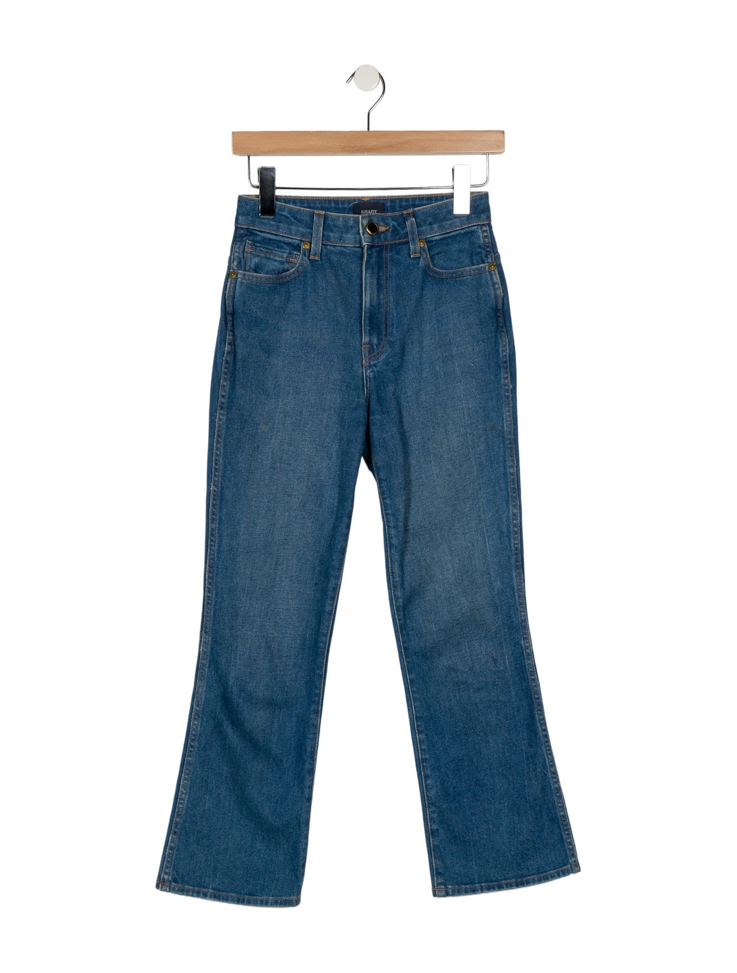 Khaite Mid-Rise Straight Leg Jeans
