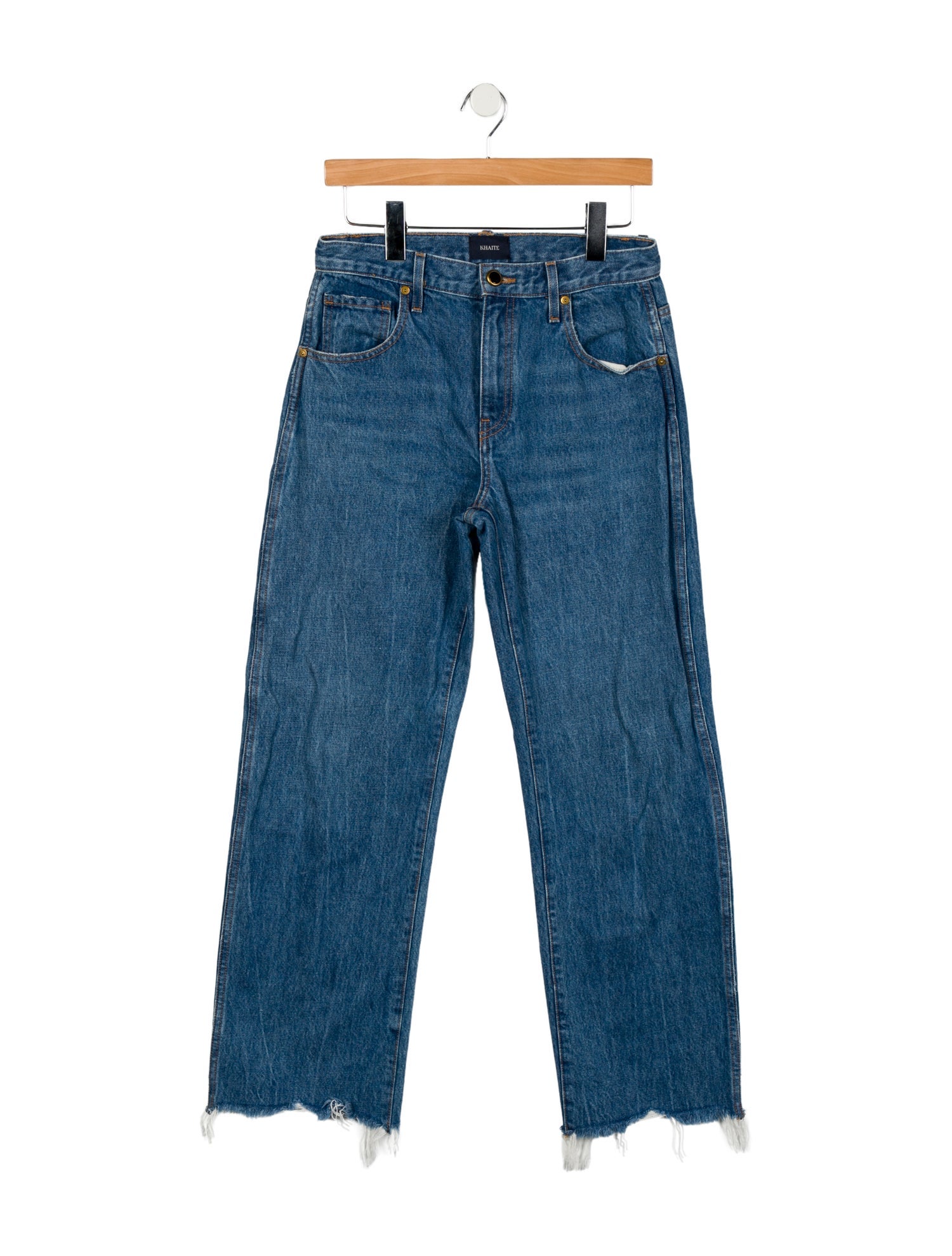 Khaite Mid-Rise Straight Leg Jeans