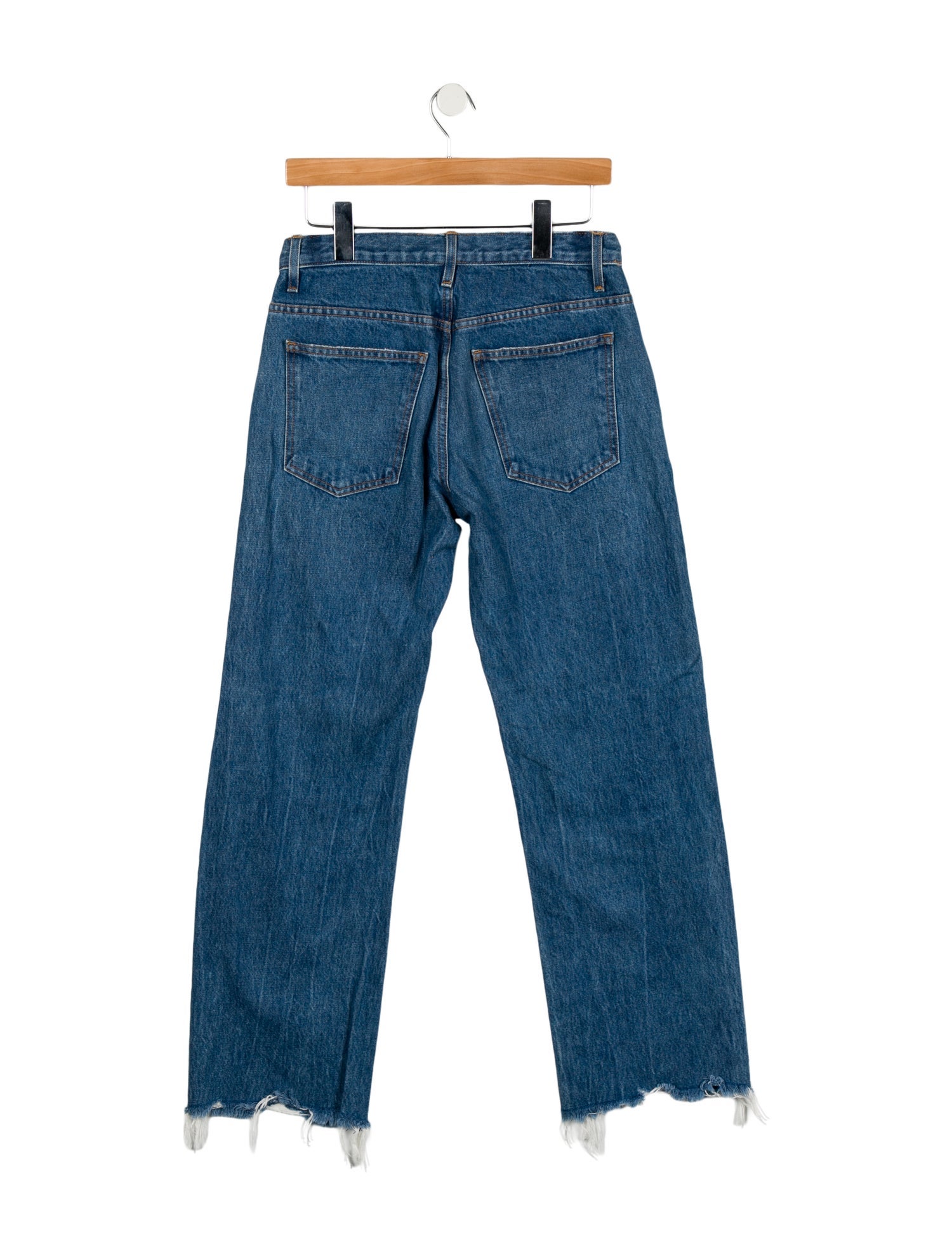 Khaite Mid-Rise Straight Leg Jeans