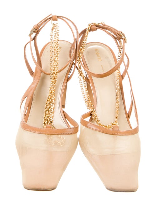 Khaite Mesh Crystal Embellishments Slingback Pumps