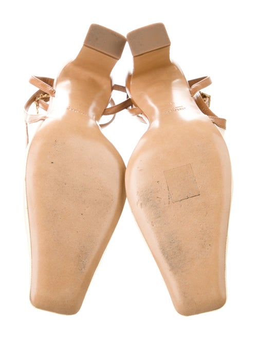 Khaite Mesh Crystal Embellishments Slingback Pumps