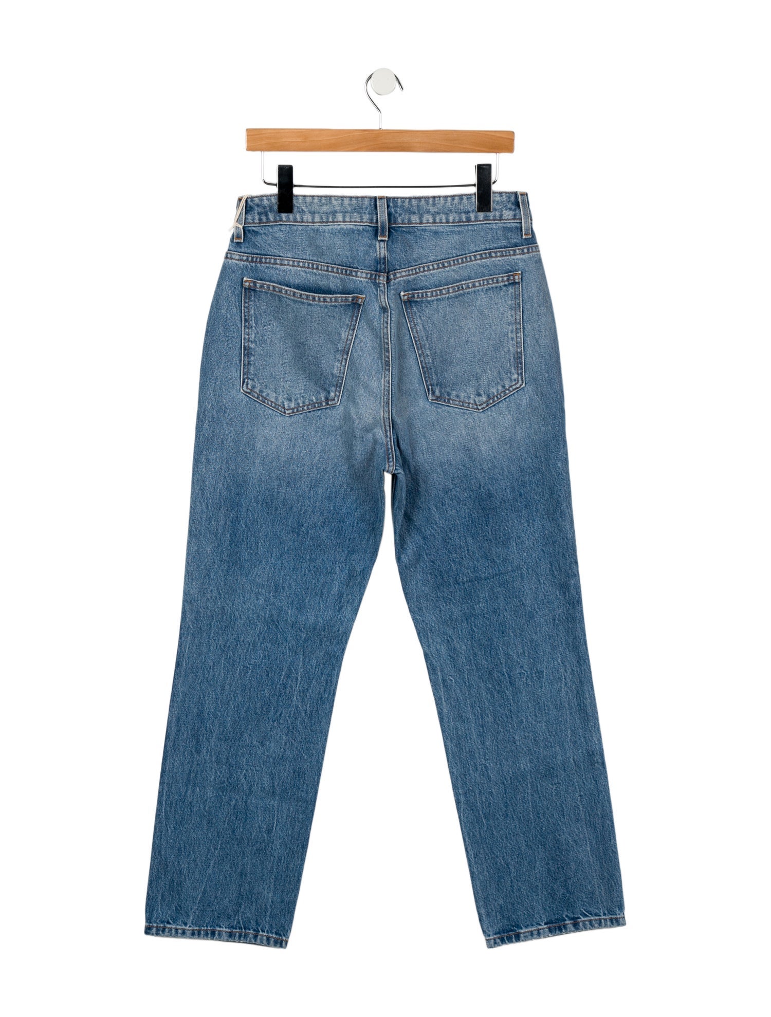 Khaite High-Rise Straight Leg Jeans