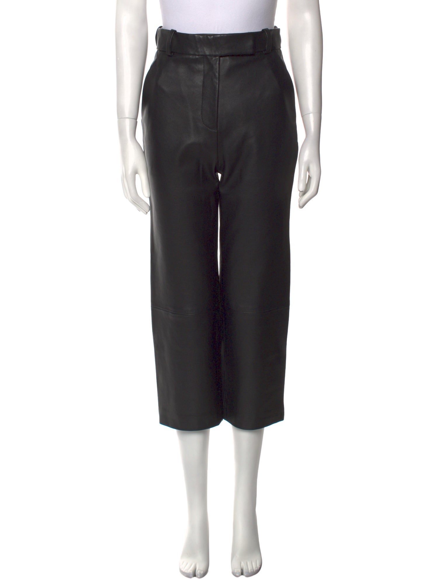 Khaite Leather Straight Leg Pants