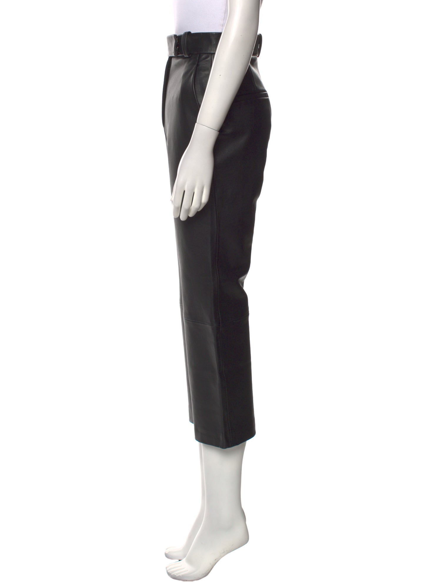 Khaite Leather Straight Leg Pants