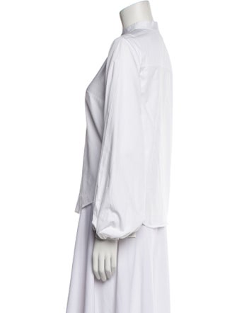 Khaite Long Sleeve Button-Up Top