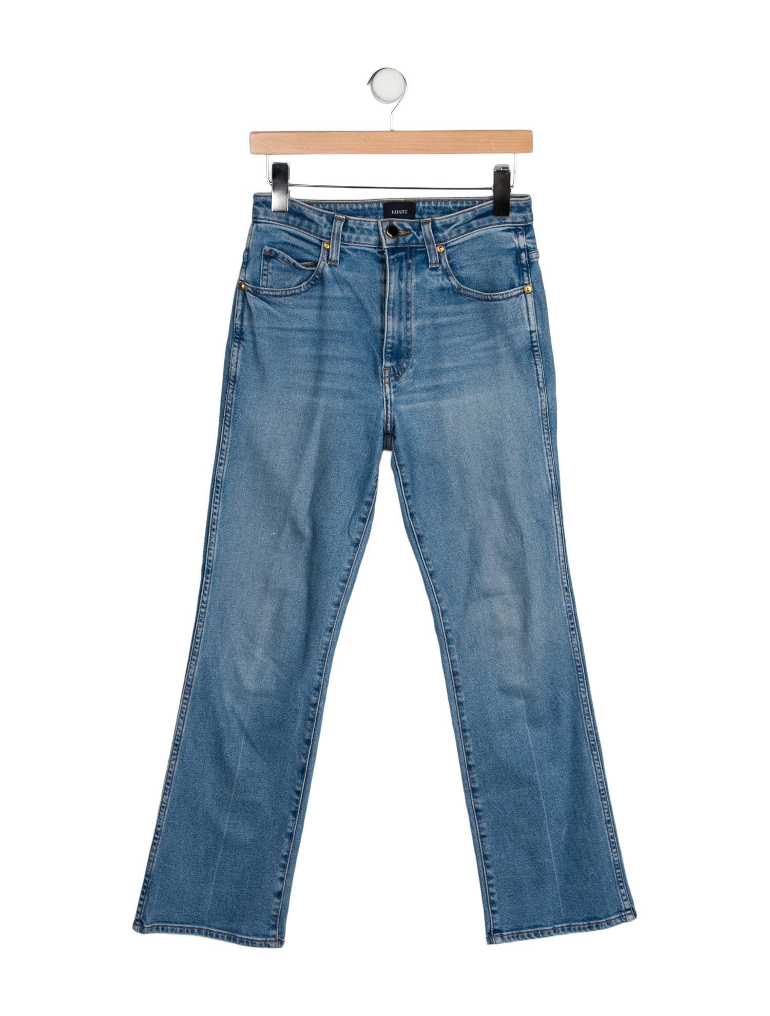 Khaite Mid-Rise Straight Leg Jeans