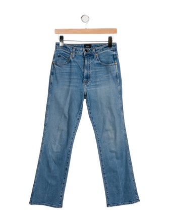 Khaite Mid-Rise Straight Leg Jeans