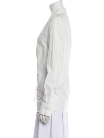 Khaite Long Sleeve Button-Up Top