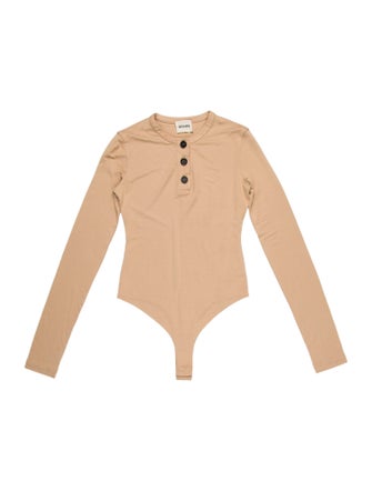 Khaite Crew Neck Long Sleeve Bodysuit