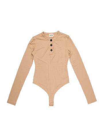 Khaite Tops Crew Neck Long Sleeve Bodysuit XS