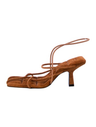 Khaite Suede Slingback Sandals