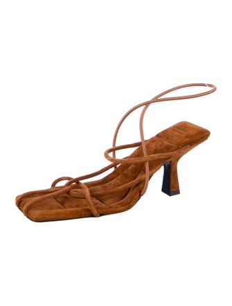 Khaite Suede Slingback Sandals