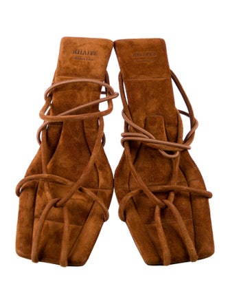 Khaite Suede Slingback Sandals