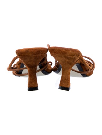 Khaite Suede Slingback Sandals