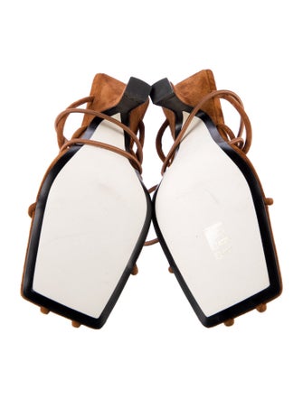 Khaite Suede Slingback Sandals