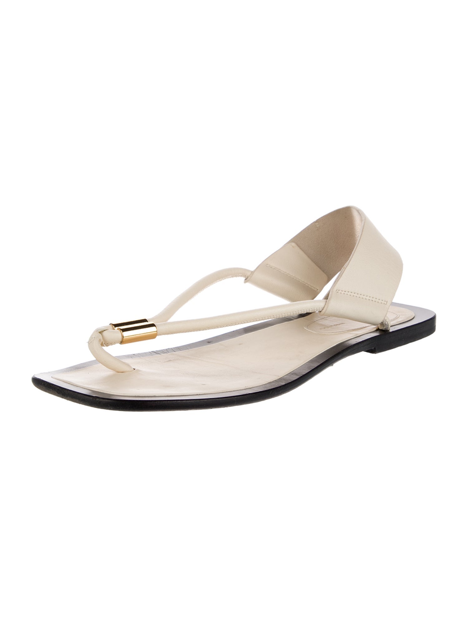 Khaite Leather Slides