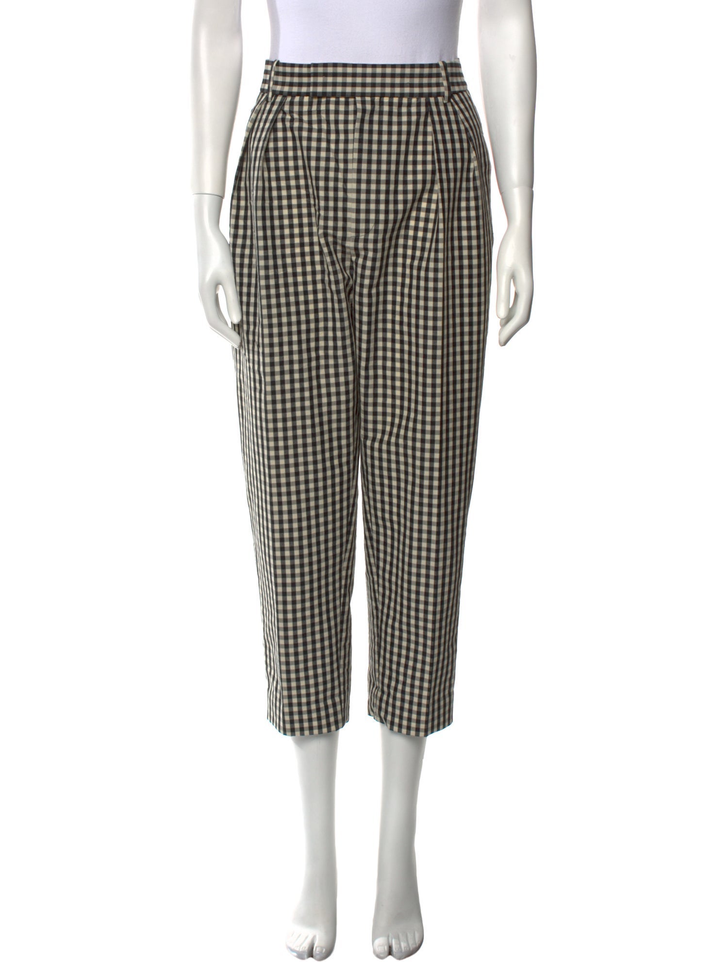 Khaite Plaid Print Straight Leg Pants