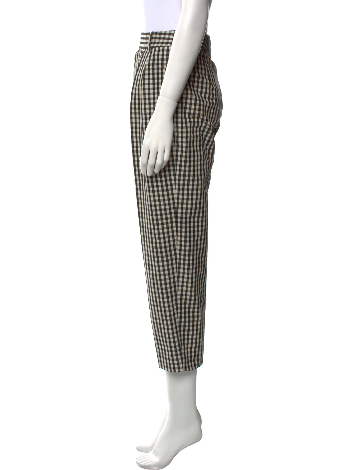 Khaite Plaid Print Straight Leg Pants