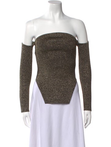 Khaite Tops Off-The-Shoulder Long Sleeve Top XS
