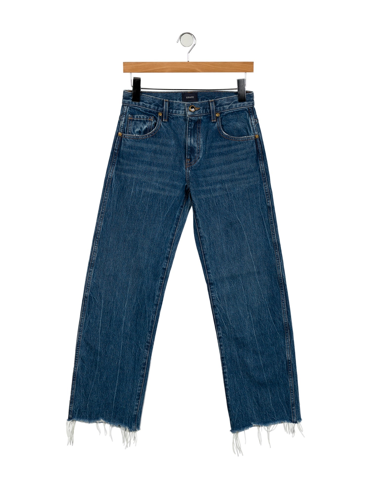 Khaite Mid-Rise Straight Leg Jeans