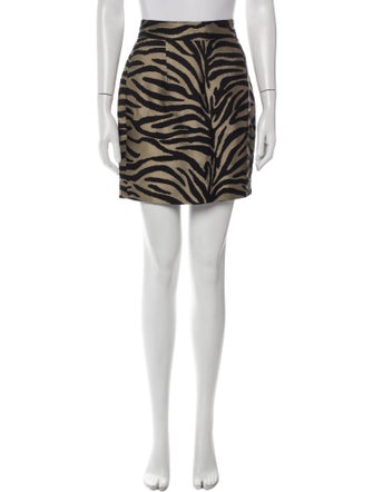 Khaite Animal Print Mini Skirt