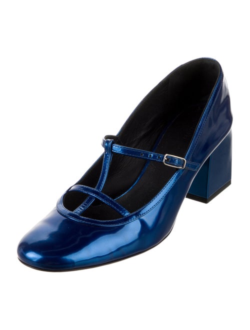 Khaite Patent Leather T-Strap Pumps