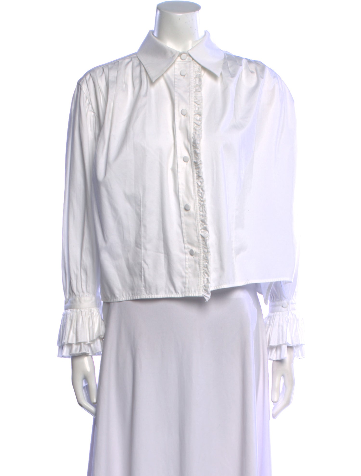 Khaite Long Sleeve Button-Up Top