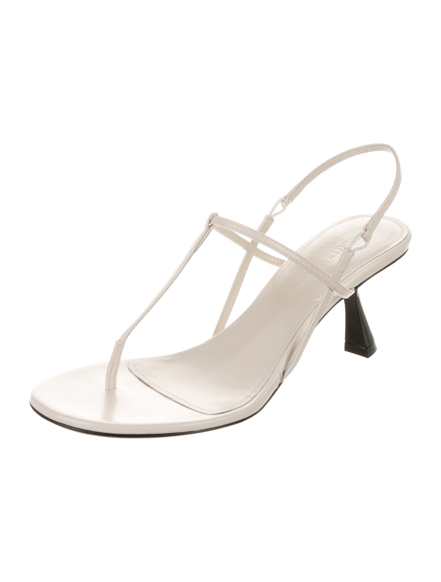 Khaite Leather Slingback Sandals