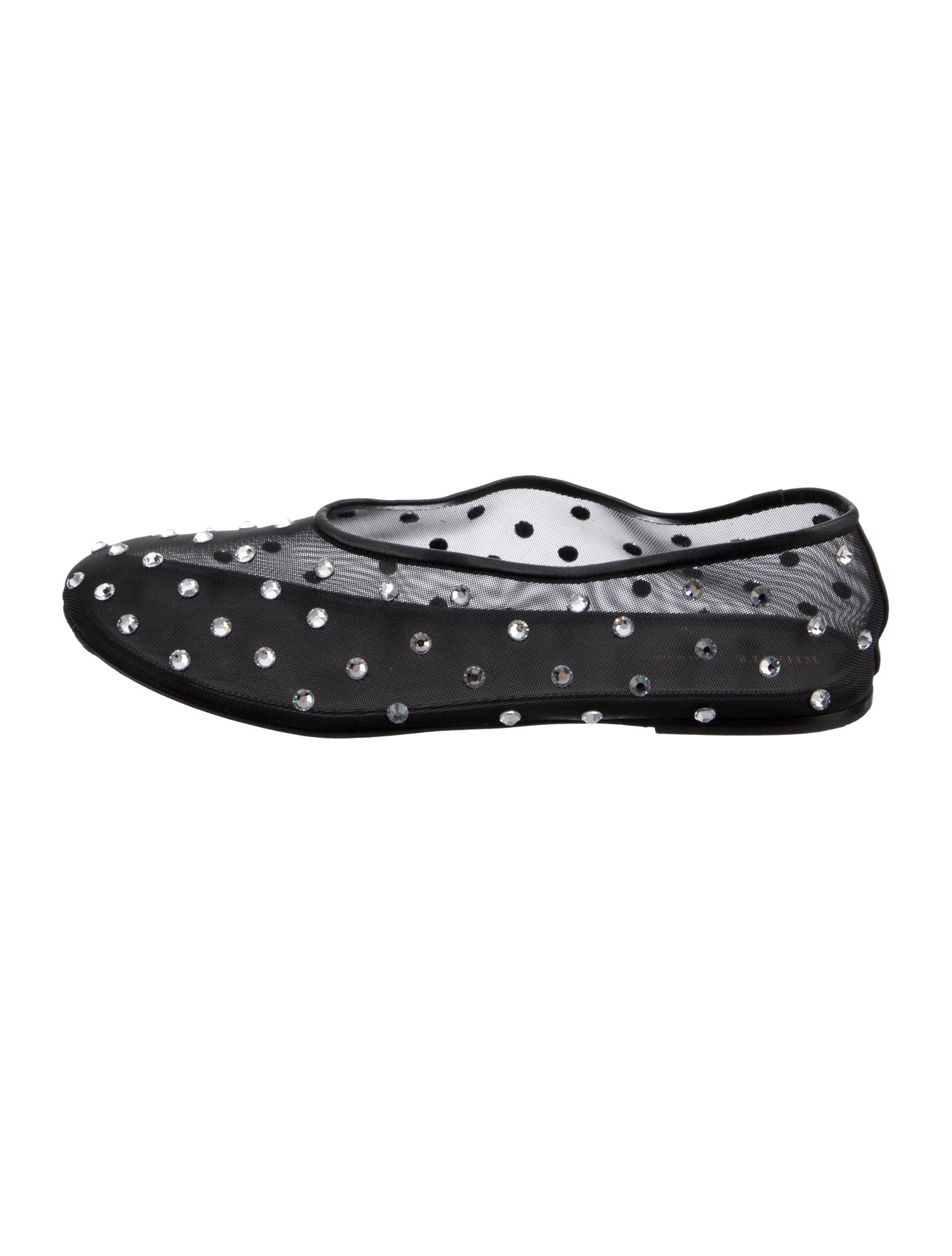Khaite Mesh Crystal Embellishments Flats