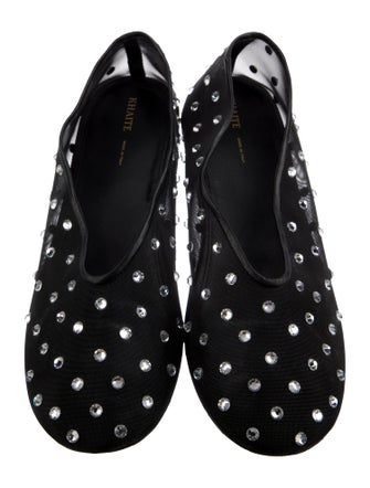 Khaite Mesh Crystal Embellishments Flats