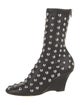 Khaite Leather Studded Accents Sock Boots
